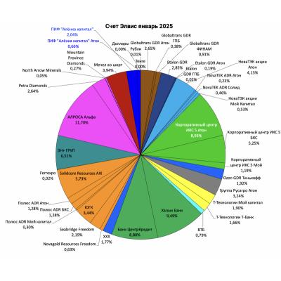 Портфель структура 2025.01.12. Икс Пять вышла на биржу