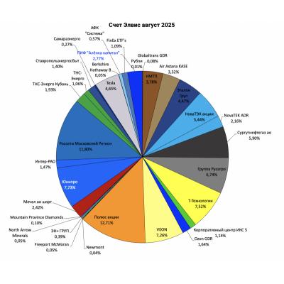 Портфель структура 2025.08.24. НоваТЭК получает шансы на реализацию планов роста бизнеса