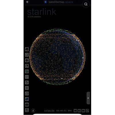 Количество спутников Starlink превысило 10000