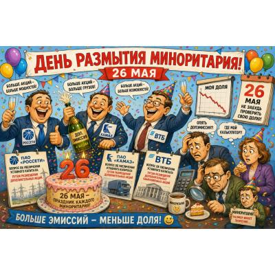 26 мая предлагается сделать «Днём размытия миноритария» - Кидосы на фондовом рынке