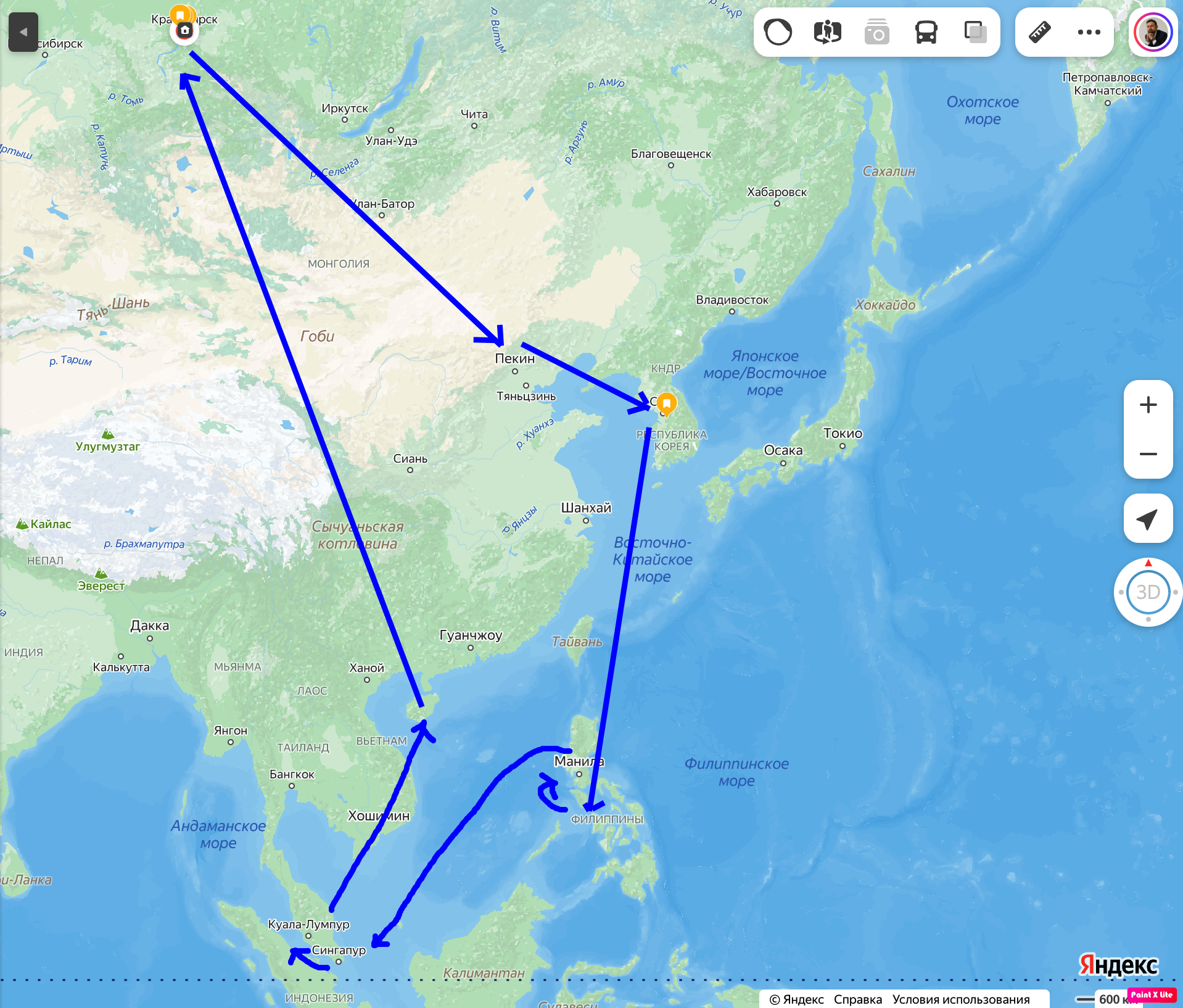 Азия-карта-2025